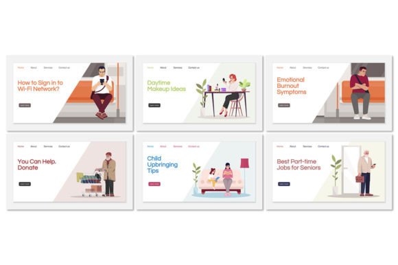 Enhance Your Web Presence with Metro Characters Landing Page Templates