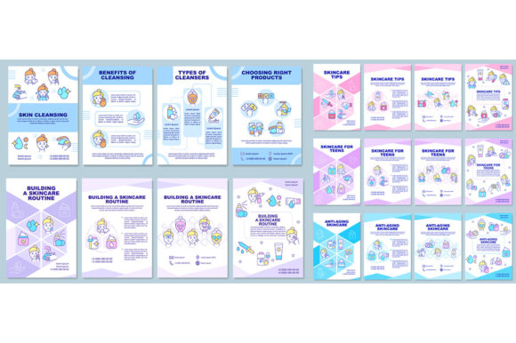 Skincare Routine Brochure Templates